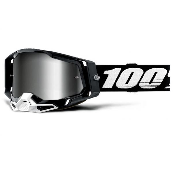 Motocross Goggles 100% Racecraft 2 Black - Iridium Silver