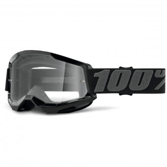 Motocross Goggles 100% Strata 2 Black Kid Motocross Goggles 100% Strata 2 Black Kid