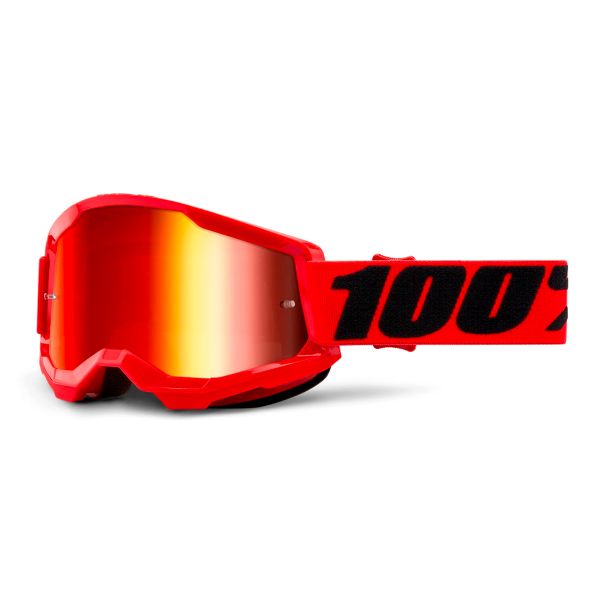 Motocross Goggles 100% Strata 2 Red - Iridium Red