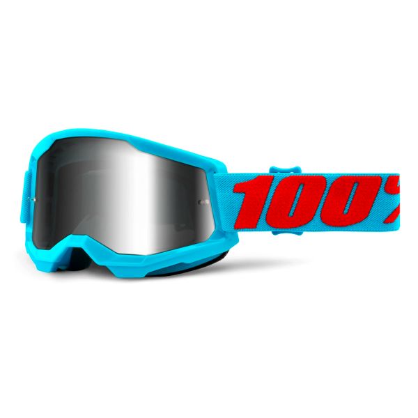 Motocross Goggles 100% Strata 2 Summit - Iridium Silver