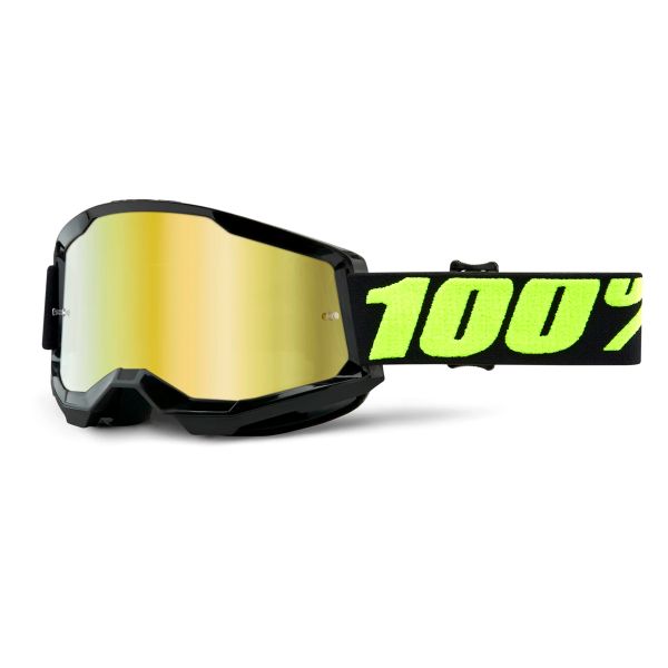 Motocross Goggles 100% Strata 2 Upsol - Iridium Gold