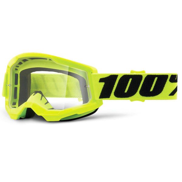 Motocross Goggles 100% Strata 2 Yellow Kid