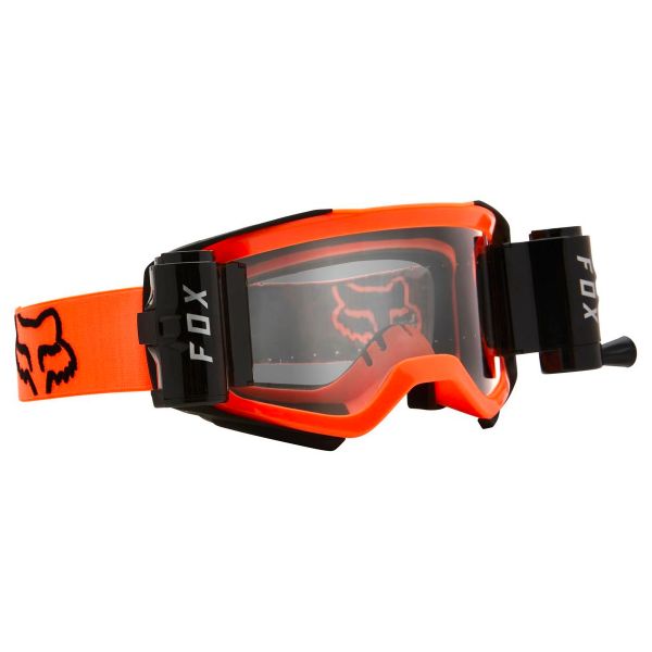 Motocross Goggles FOX Airspace Stray Roll Off Fluo Orange