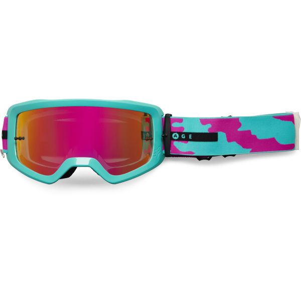 Motocross Goggles FOX Main II Nuklr Spark Teal Kid