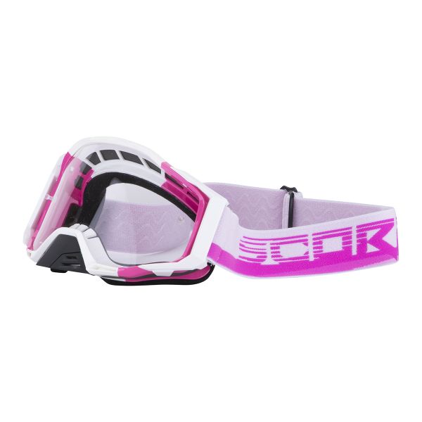 Motocross Goggles Scorpion Googles Pink White