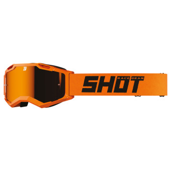 Motocross Goggles SHOT Assault 2.0 Solid Iridium Neon Orange Glossy