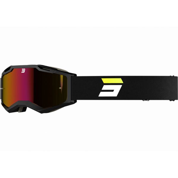 Motocross Goggles SHOT Iris 2.0 Tech Black Neon Yellow Matt