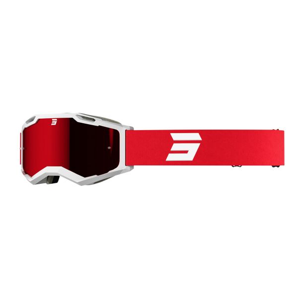 Motocross Goggles SHOT Iris 2.0 Tech White Red