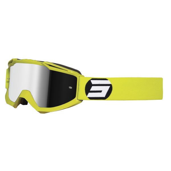 Motocross Goggles SHOT Iris Symbol Lime Glossy Iridium Silver
