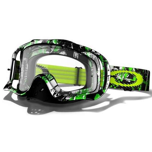 Motocross Goggles Oakley Crowbar MX One Icon Green