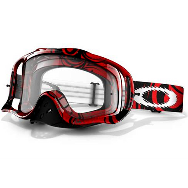 Motocross Goggles Oakley Coowbar MX Red Tribal