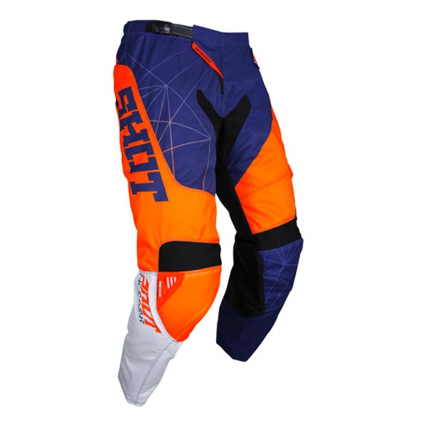 Motocross Trousers SHOT Contact Infinite Blue Neon Orange Pant