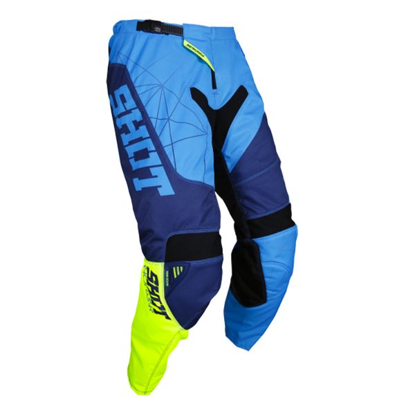 Motocross Trousers SHOT Contact Infinite Blue Neon Yellow Pant