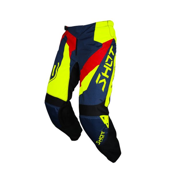 Motocross Trousers SHOT Devo Alert Blue Red Neon Yellow Pant