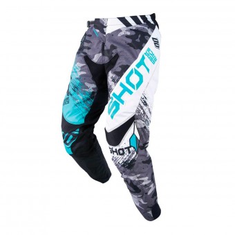 Motocross Trousers SHOT Contact Counter White Green Pant