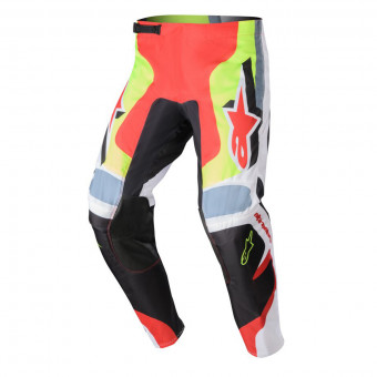 Motocross Trousers Alpinestars Fluid Agent Black Mars Red Yellow Fluo Pant