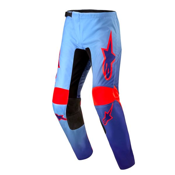Motocross Trousers Alpinestars Fluid Lucent Blue Ram Hot Orange Pant