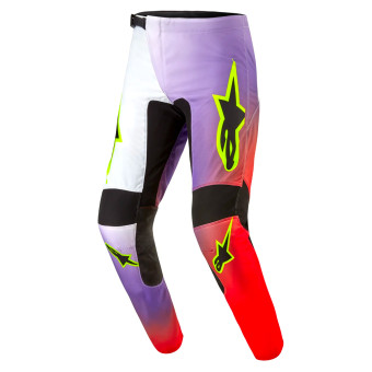 Motocross Trousers Alpinestars Fluid Lucent White Neon Red Yellow Fluo Pant