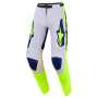 Motocross Trousers Alpinestars Racer Air Riway Pants Light Gray Yellow Fluo Blue