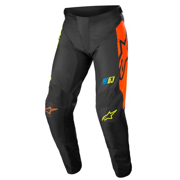 Motocross Trousers Alpinestars Racer Compass Black Yellow Fluo Coral Pant Motocross Trousers Alpinestars Racer Compass Black Yellow Fluo Coral Pant