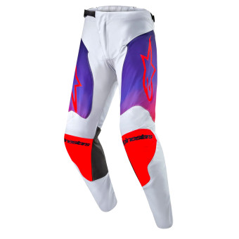 Motocross Trousers Alpinestars Racer Hoen Light Grey Hot Orange Black Pant