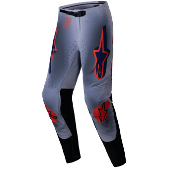 Motocross Trousers Alpinestars Supertech Lipan Pants Gray Orange Fluo