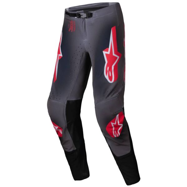 Motocross Trousers Alpinestars Supertech Lipan Pants Smoke Bright Red