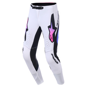 Motocross Trousers Alpinestars Supertech Pro Vista Pants White Purple Black Motocross Trousers Alpinestars Supertech Pro Vista Pants White Purple Black