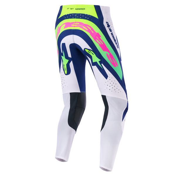 Alpinestars Supertech Vista Pants Light Gray Yellow Fluo Blue