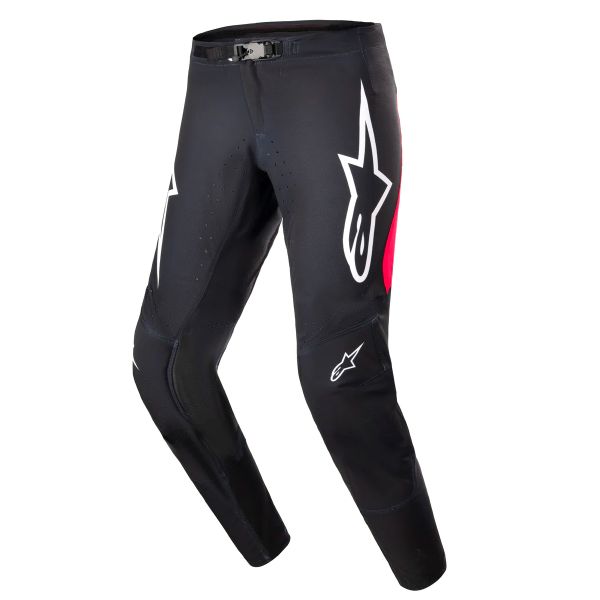 Motocross Trousers Alpinestars Supertech Ward Black Red Berry Pant