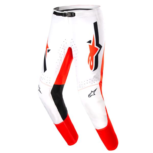 Motocross Trousers Alpinestars Supertech Ward White Hot Orange Pant