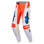 Motocross Trousers Alpinestars Techstar Knif Pants Light Gray Orange Fluo Black