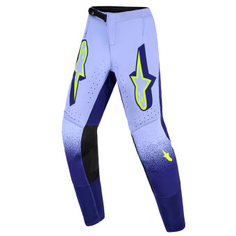 Motocross Trousers Alpinestars Youth Supertech Scenz Pants Purple Yellow Fluo