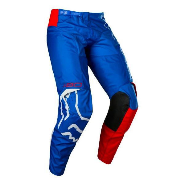 Motocross Trousers FOX 180 Skew White Red Blue Pant Kid