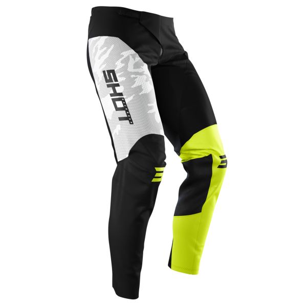 Motocross Trousers SHOT Contact Camo Neon Yellow Pant