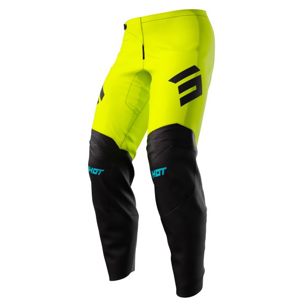 Motocross Trousers SHOT Draw Iron Neon Yellow Pant Kid