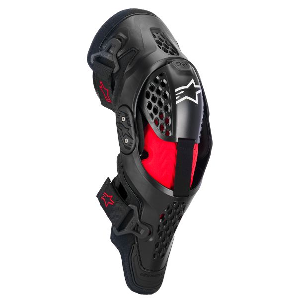 Motocross Knee Protectors Alpinestars Sx-1 Plasma Knee Protector Black Red Cool Gray