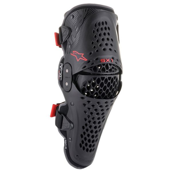 Motocross Knee Protectors Alpinestars SX-1 V2 Knee Protector Black Red