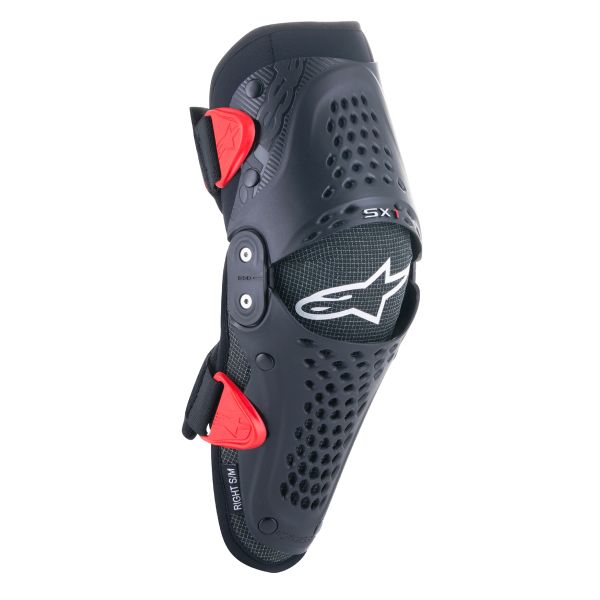 Motocross Knee Protectors Alpinestars SX-1 Youth Knee Protector Black Red Motocross Knee Protectors Alpinestars SX-1 Youth Knee Protector Black Red