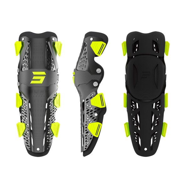 Motocross Knee Protectors SHOT Airflow Black Neon Yellow