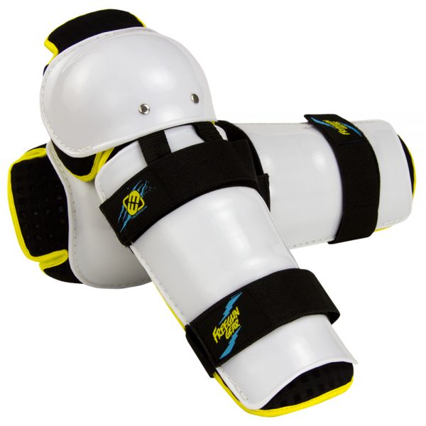 Motocross Knee Protectors Freegun Knee Guard White