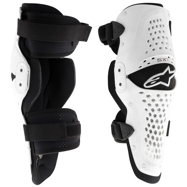Motocross Knee Protectors Alpinestars SX 1 Knee White Black