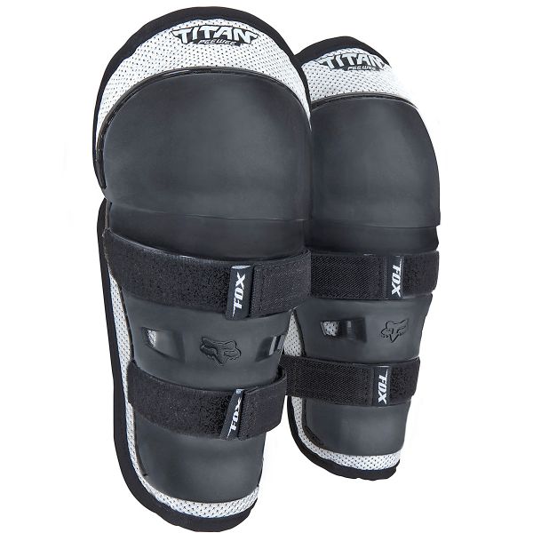 Motocross Knee Protectors FOX Titan Knee Enfant Black Silver Motocross Knee Protectors FOX Titan Knee Enfant Black Silver
