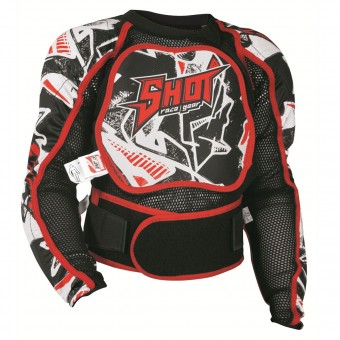 Motocross Protective Vest SHOT Airlight White Kid