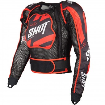 Motocross Protective Vest SHOT Airlight Memory Black Red Kid