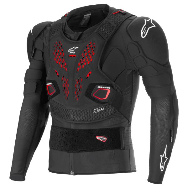Motocross Protective Vest Alpinestars Bionic Pro V3 Plasma Black White Red Motocross Protective Vest Alpinestars Bionic Pro V3 Plasma Black White Red