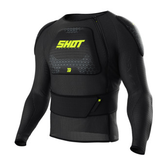 Motocross Protective Vest SHOT Haut Du Corps Airlight Black Neon Yellow