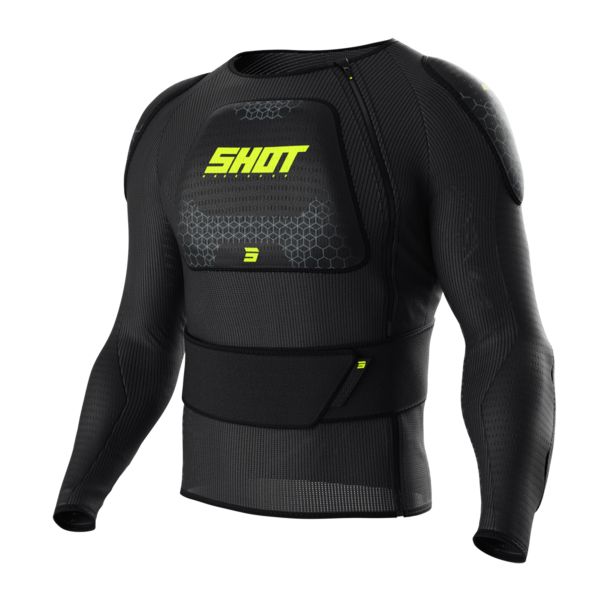 Motocross Protective Vest SHOT Haut Du Corps Airlight Black Neon Yellow