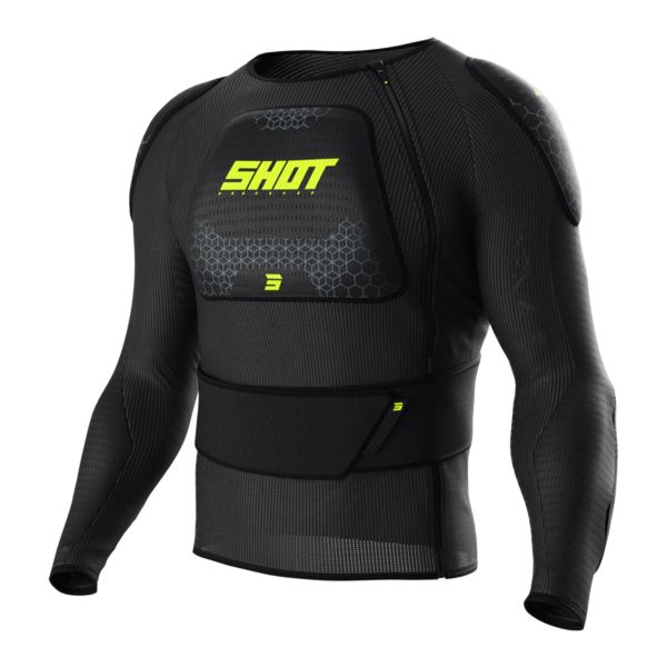 Motocross Protective Vest SHOT Haut Du Corps Kid Airlight Kid Black Neon Yellow