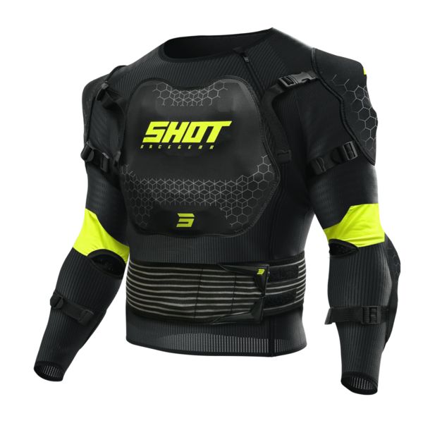 Motocross Protective Vest SHOT Haut Du Corps Kid Optimal Kid 2.0 Black Neon Yellow